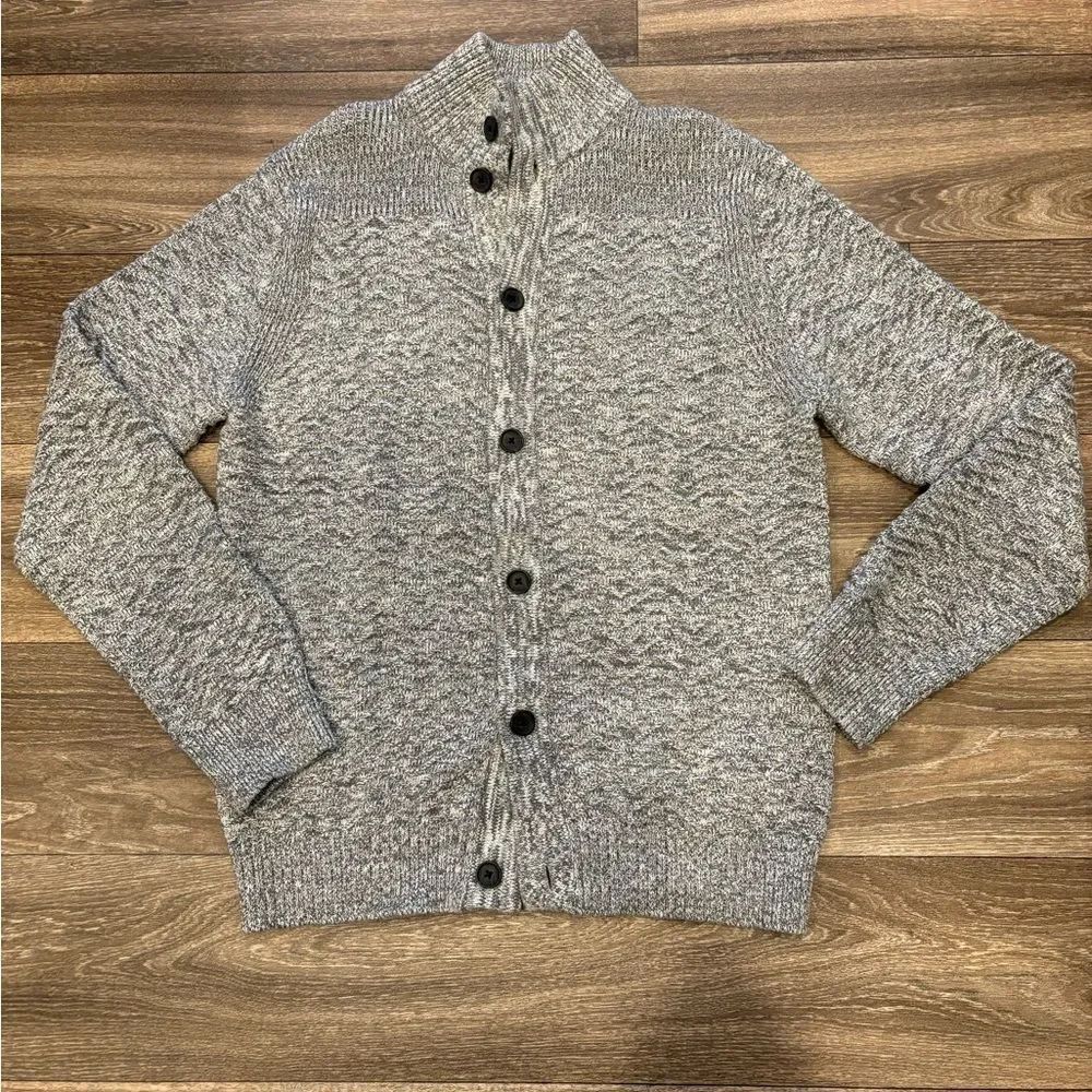Banana Republic Men’s Gray Chunky Knit Mock Neck Sweater Size Medium